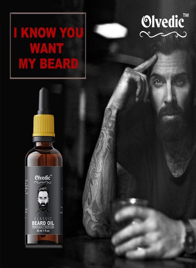 Olvedic New Classic Beard Growth Oil (100% Pure & Natural Ingredients) -Suitable for Patchy beard-Pack of 3 (30 ml Each) - Image 2